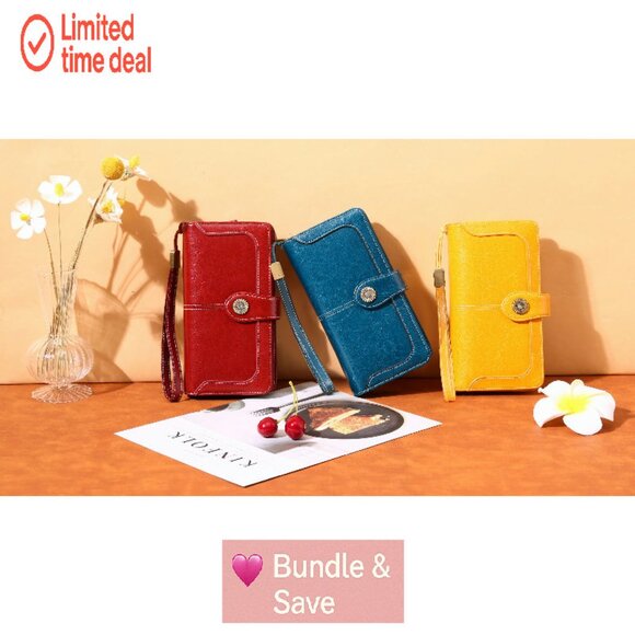 Large Capacity Leather RFID Blocking Bifold Wallet with Zipper Coin Pocket - Picture 8 of 8